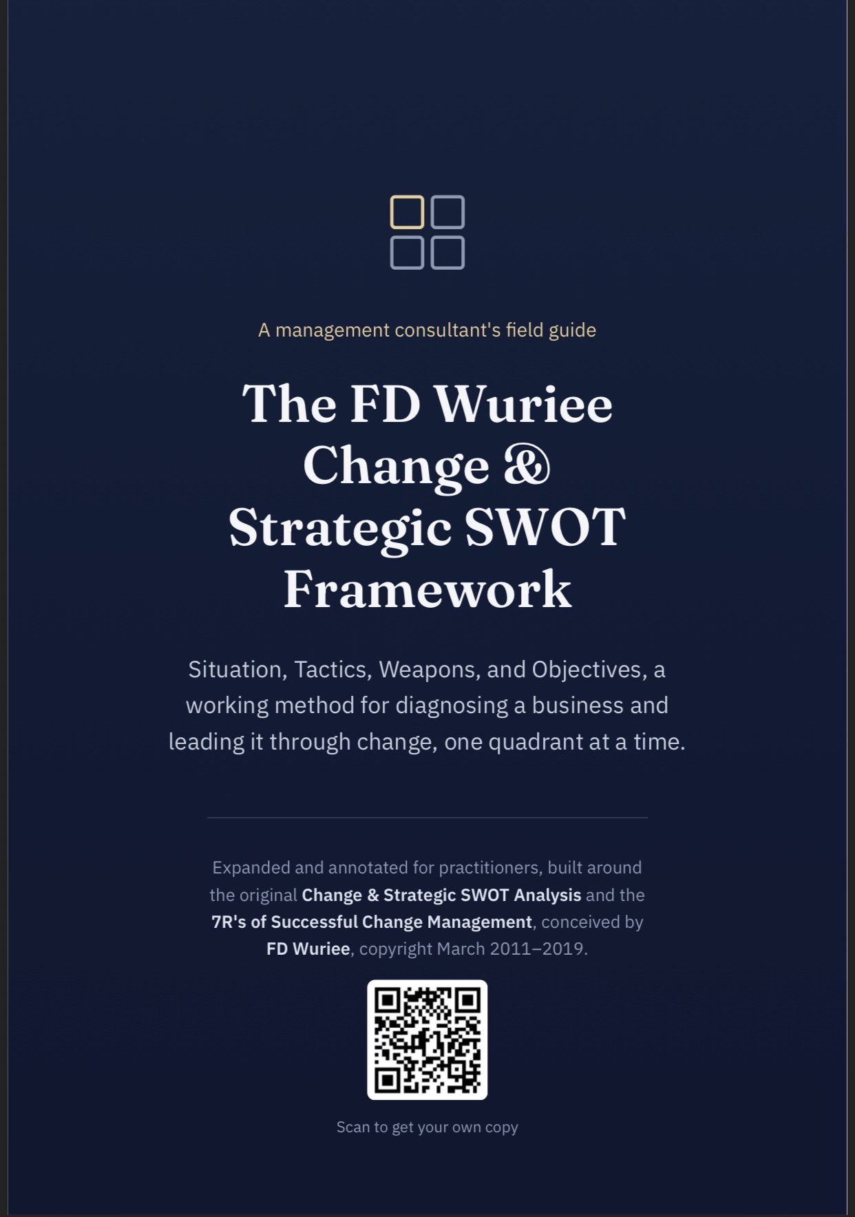 Cover of The FD Wuriee Change & Strategic SWOT Framework by FD Wuriee